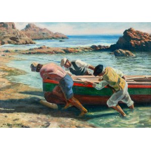 Feliks Kazimierz Wygrzywalski (1903 Rzym - 1966), Rybacy na capri