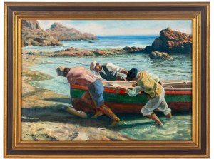 Feliks Kazimierz Wygrzywalski (1903 Rome - 1966), Fishermen on Capri