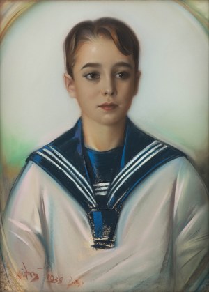 Józef Kidoń (1890 Rudzica - 1968 Warsaw), Portrait of a boy, 1938.