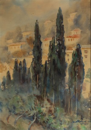 Adam Batycki (1886 Przemyśl-1970 Poznań), Cypresses, 1929.