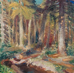 Friedrich Pautsch (1887 Delatyn - 1950 Krakow), View of the forest