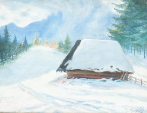 Michał Stańko (1901 Sosnowiec - 1969 Katowice), Cottage in the mountains