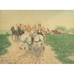 Kajetan Kosiński (1847 Łużany na Bukowinie - 1935 Lwów), Wesele jedzie