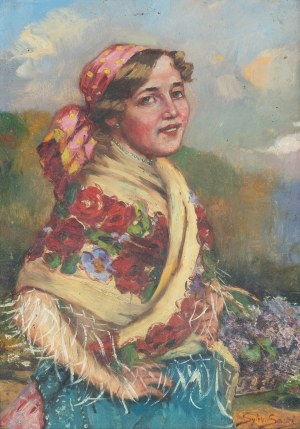 Sylveriusz Saski (1864 Nottingham - 1954 Kraków), Portrait of a young girl