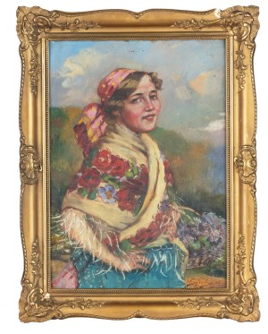 Sylveriusz Saski (1864 Nottingham - 1954 Kraków), Portrait of a young girl