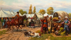 Leszek Piasecki (1928 Lviv - 1990 Vienna), At the Eastern Market