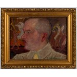 Jan Mazurkiewicz (1886-1978), Portret męski ze sceną symboliczną