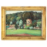 Basile Poustochkine (1893 Moskwa - 1973 Neuilly sur Seine), Pejzaż z domem