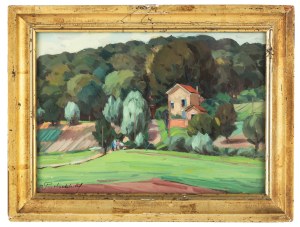 Basile Poustochkine (1893 Moscow - 1973 Neuilly sur Seine), Landscape with a house