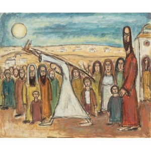 Dawid J. Kirszenbaum (1900-1954), Uzdrowienie (scena biblijna), ok. 1950 r.