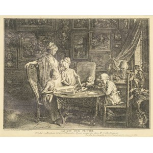 Daniel Mikołaj Chodowiecki (1726 Gdańsk - 1801 Berlin), Pracownia malarza (Cabinet d’un peintre), 1771 r.
