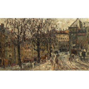 Włodzimierz Zakrzewski (1916 Petersburg - 1992 Warszawa), Genewa - Place du Bourg-de-Four, 1966 r.