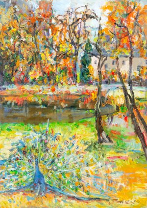 Maria Dziopak (b. 1954), Autumn in Podlesice Manor, 2024.