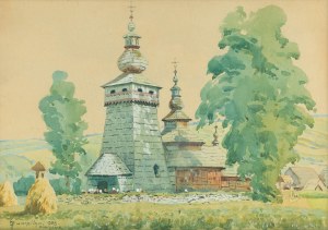 Marian Szczerbinski (1900-1981), Wooden church in Powroznik, 1938.
