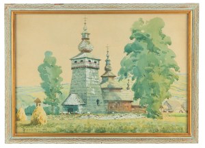 Marian Szczerbinski (1900-1981), Wooden church in Powroznik, 1938.