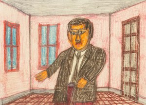 Nikifor Krynicki (1895 Krynica Zdrój - 1968 Folusz), Man in the Interior