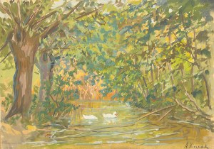 Antoni Kierpal (1898 Łódź - 1960 there), A pair of swans