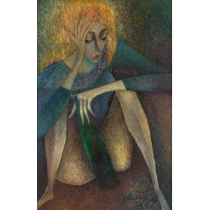 Halina Kulik (II poł. XX w.), Siedząca dziewczyna, 1996 r.