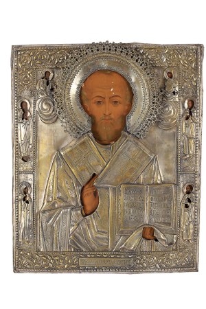 Icon - St. Nicholas, Russia, 19th / 20th century.
