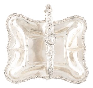 Platter with handle, Austria-Hungary, Vienna, Stephan Mayerhofer & Carl Klinkosch, circa 1849.