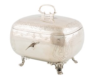 Sugar box sugar bowl, Austria-Hungary, Vienna, 19th / 20th century.