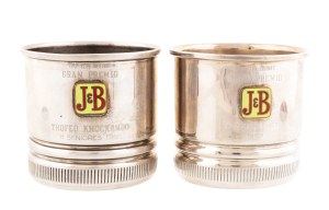 A pair of JB Whisky dishes, Italy, 1980s.