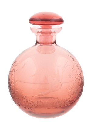Liquor decanter, Czechoslovakia, Moser, circa 1970.