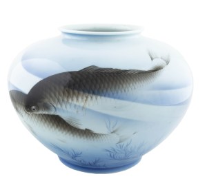 Decorative vase, Japan, Fukagawa, Meiji era (1868-1912)