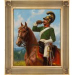 Leszek Piasecki (1928 - 1991), "Dragon of the Austrian Army of the 18th Century".