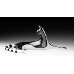 Mieczyslaw Naruszewicz (1923 - 2006), "Cat Lying."