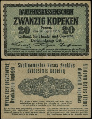 Poland, 20 kopecks, 17.04.1916, Poznań