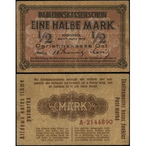 Poland, 1/2 mark, 4.04.1918, Kaunas