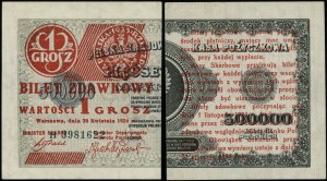 Poland, pass ticket - 1 penny, 28.04.1924