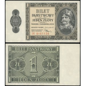 Poland, 1 zloty, 1.10.1938