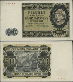 Poland, 500 zloty, 1.03.1940