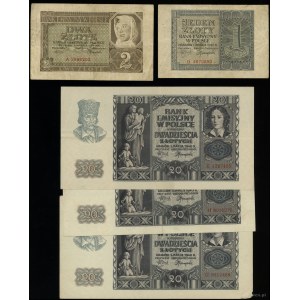 Polska, zestaw 11 banknotów, 1.03.1940