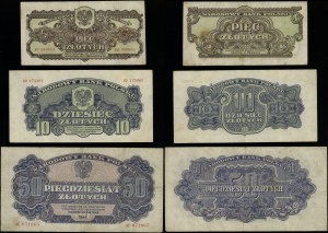 Poland, set of 6 banknotes (in the OBVIOUS clause), 1944