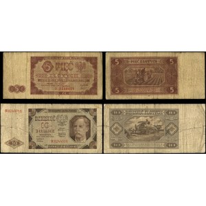 Polska, zestaw: 5 i 10 złotych, 1.07.1948