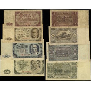 Polska, zestaw 4 banknotów, 1.07.1948