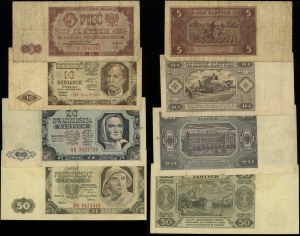 Poland, set of 4 banknotes, 1.07.1948