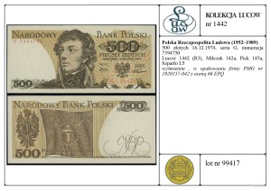 Poland, 500 zloty, 16.12.1974