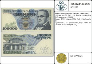 Poland, 100,000 zloty, 1.02.1990