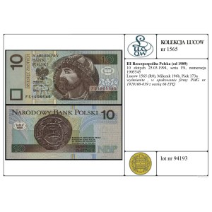 Polska, 10 złotych, 25.03.1994
