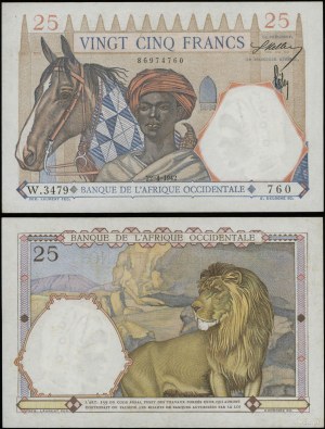 French West Africa, 25 francs, 22.04.1942