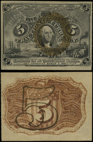 United States of America (USA), 5 cents, 3.03.1863