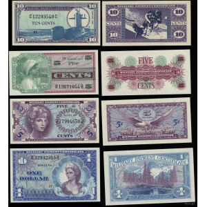 Stany Zjednoczone Ameryki (USA), zestaw 4 banknotów, 1965-1969
