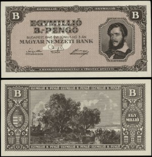 Hungary, 1,000,000 B.-Pengo, 3.06.1946