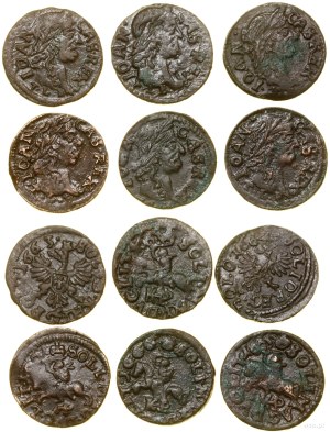 Poland, set of 6 x copper shillings