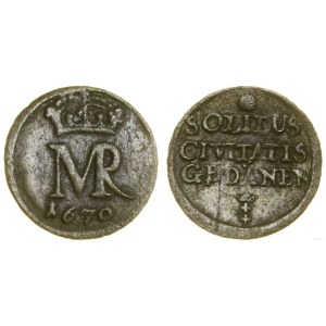 Polska, szeląg, 1670, Gdańsk