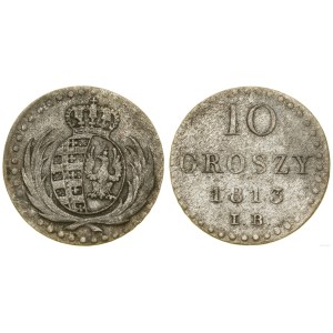 Polska, 10 groszy, 1813 IB, Warszawa